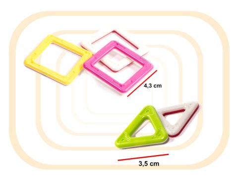 Klocki magnetyczne MAGICAL MAGNET MINI 38szt 3+ v2 Klocki magnetyczne MAGICAL MAGNET MINI 38szt 3+ v2