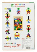 Puzzle drewniane układanka tetris klocki 40el. Puzzle drewniane układanka tetris klocki 40el.