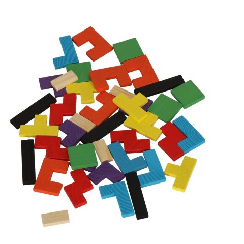 Puzzle drewniane układanka tetris klocki 40el. Puzzle drewniane układanka tetris klocki 40el.