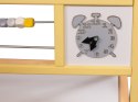 Tablica suchościeralna kredowa dwustronna z liczydłami zegarkiem półką brzoskwiniowa 30 x 56 x 90 cm Tablica suchościeralna kredowa dwustronna z liczydłami zegarkiem półką brzoskwiniowa 30 x 56 x 90 cm
