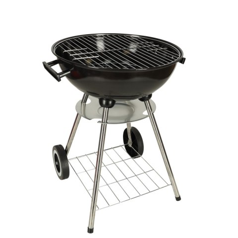 Grill ogrodowy węglowy na brykiet zamykany z pokrywą wentylacją i półką Grill ogrodowy węglowy na brykiet zamykany z pokrywą wentylacją i półką