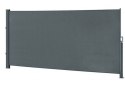 Markiza boczna tarasowa parawan osłona regulowana na taras 350x180cm szara Markiza boczna tarasowa parawan osłona regulowana na taras 350x180cm szara