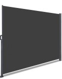 Markiza boczna tarasowa parawan osłona regulowana na taras 350x180cm szara Markiza boczna tarasowa parawan osłona regulowana na taras 350x180cm szara