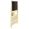 Tablica suchościeralna kredowa dwustronna z liczydłami zegarkiem półką brzoskwiniowa 30 x 56 x 90 cm Tablica suchościeralna kredowa dwustronna z liczydłami zegarkiem półką brzoskwiniowa 30 x 56 x 90 cm