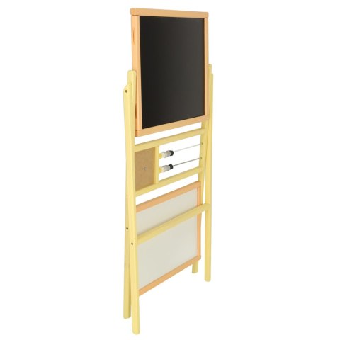Tablica suchościeralna kredowa dwustronna z liczydłami zegarkiem półką brzoskwiniowa 30 x 56 x 90 cm Tablica suchościeralna kredowa dwustronna z liczydłami zegarkiem półką brzoskwiniowa 30 x 56 x 90 cm