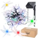 Lampki ogrodowe solarne ważki 6,5m 30LED multikolor Lampki ogrodowe solarne ważki 6,5m 30LED multikolor