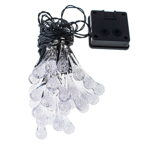 Lampki solarne ogrodowe sople 6,5m 30LED ciepły biały Lampki solarne ogrodowe sople 6,5m 30LED ciepły biały