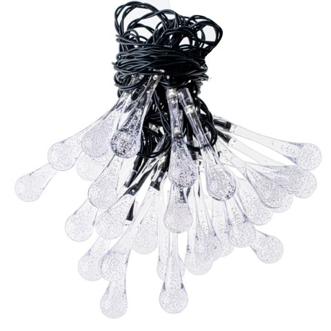 Lampki solarne ogrodowe sople 6,5m 30LED ciepły biały Lampki solarne ogrodowe sople 6,5m 30LED ciepły biały