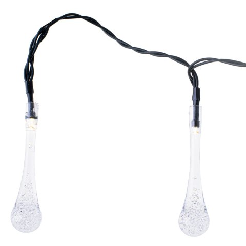 Lampki solarne ogrodowe sople 6,5m 30LED ciepły biały Lampki solarne ogrodowe sople 6,5m 30LED ciepły biały