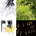 Lampki solarne ogrodowe sople 6,5m 30LED ciepły biały Lampki solarne ogrodowe sople 6,5m 30LED ciepły biały