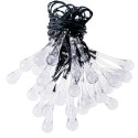 Lampki solarne ogrodowe sople 6,5m 30LED zimny biały Lampki solarne ogrodowe sople 6,5m 30LED zimny biały