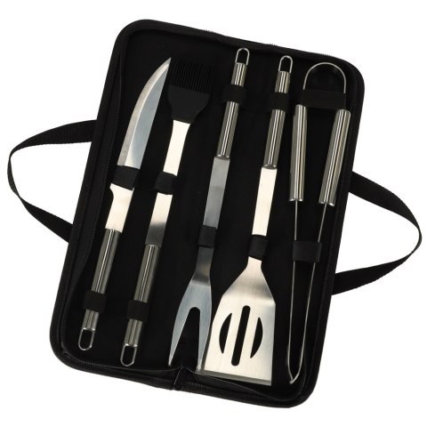 Akcesoria sztućce przybory do grilla grillowe zestaw w etui 6w1 Akcesoria sztućce przybory do grilla grillowe zestaw w etui 6w1