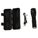 Latarka taktyczna wojskowa 800 lumenów LED ZOOM mocna USB akumulator Latarka taktyczna wojskowa 800 lumenów LED ZOOM mocna USB akumulator
