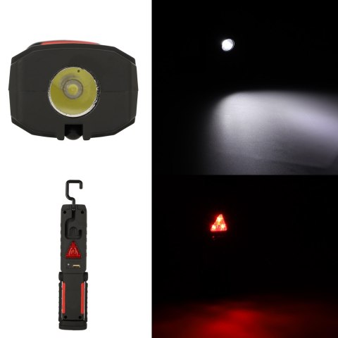 Lampa warsztatowa latarka 3w1 5 trybów USB magnes hak akumulator 1200 mAh Lampa warsztatowa latarka 3w1 5 trybów USB magnes hak akumulator 1200 mAh