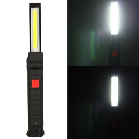 Lampa warsztatowa latarka USB 5 trybów magnes hak akumulator 1200 mAh Lampa warsztatowa latarka USB 5 trybów magnes hak akumulator 1200 mAh