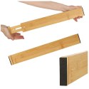 Organizer do szuflady regulowany separator bambusowy 56x6x1,5cm 1 sztuka Organizer do szuflady regulowany separator bambusowy 56x6x1,5cm 1 sztuka