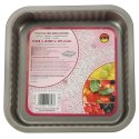Blacha do pieczenia tortownica forma do ciast wypieków 24cm x 24cm szara Blacha do pieczenia tortownica forma do ciast wypieków 24cm x 24cm szara