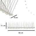 Kolce metalowe na ptaki gołębie 50cm x 11cm x 4cm Kolce metalowe na ptaki gołębie 50cm x 11cm x 4cm