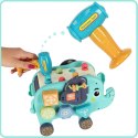 Słonik interaktywny montessori wbijak sorter klocki młotek 26cm Słonik interaktywny montessori wbijak sorter klocki młotek 26cm