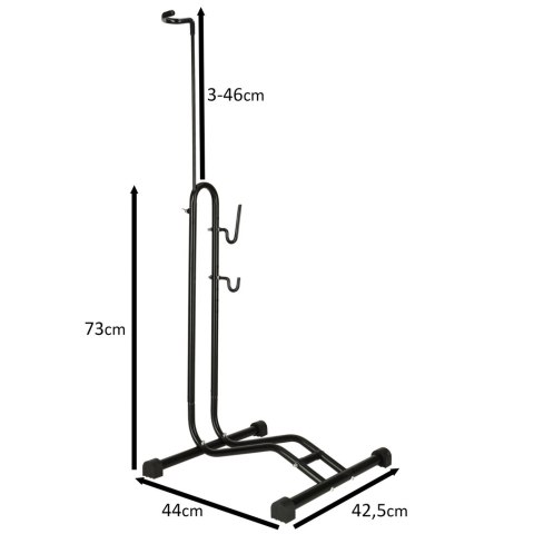 Stojak na rower pojedynczy wysoki mocny metalowy czarny Stojak na rower pojedynczy wysoki mocny metalowy czarny