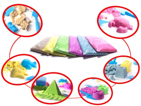 Piasek kinetyczny 1kg w woreczku czerwony Piasek kinetyczny 1kg w woreczku czerwony