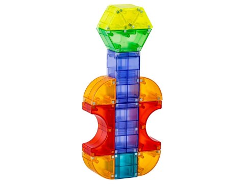 Klocki Magnetyczne, Konstrukcyjne, Świecące Elementy, Figury 3D 64 El. Klocki Magnetyczne, Konstrukcyjne, Świecące Elementy, Figury 3D 64 El.