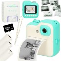 Aparat natychmiastowy drukarka termiczna zielony 1GB 24mpx Aparat natychmiastowy drukarka termiczna zielony 1GB 24mpx