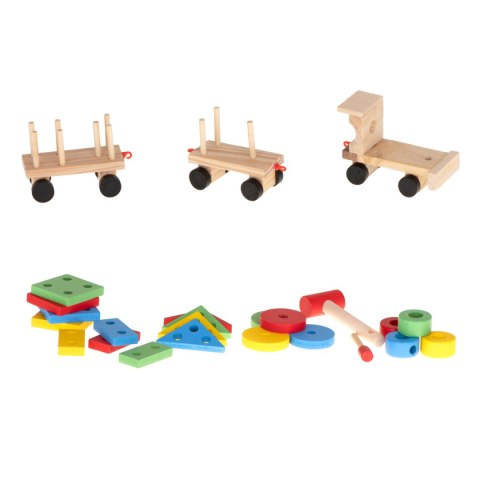 Kolejka pociąg lokomotywa klocki drewniane sorter układanka zręcznościowa 30cm Kolejka pociąg lokomotywa klocki drewniane sorter układanka zręcznościowa 30cm