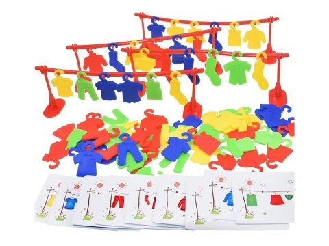 Edukacyjna gra na refleks "Poker Clothes Game", Układanka Ułóż Pranie Ubrania Edukacyjna gra na refleks "Poker Clothes Game", Układanka Ułóż Pranie Ubrania