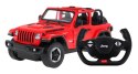 Jeep Wrangler Rubicon czerwony RASTAR model 1:14 Zdalnie sterowane auto + pilot 2,4 GHz