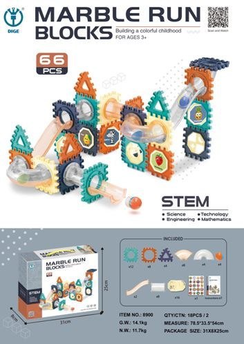 Klocki Magnetyczne Zestaw 66 elementów