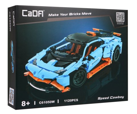 Klocki techniczne CaDA 1120 el. Wyścigówka Speed Cowboy dla dzieci 8+ Klocki techniczne CaDA 1120 el. Wyścigówka Speed Cowboy dla dzieci 8+