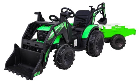 Pojazd Traktor Z Przyczepą 720-T Zielony Pojazd Traktor Z Przyczepą 720-T Zielony
