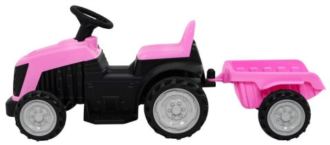 Traktor z Przyczepą Różowy Traktor z Przyczepą Różowy