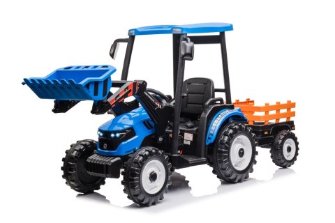 Pojazd MEGA Traktor D68 Z Przyczepką Niebieski Pojazd MEGA Traktor D68 Z Przyczepką Niebieski