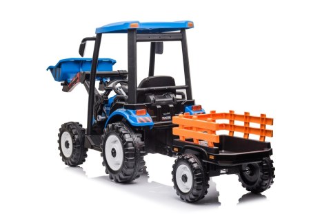 Pojazd MEGA Traktor D68 Z Przyczepką Niebieski Pojazd MEGA Traktor D68 Z Przyczepką Niebieski
