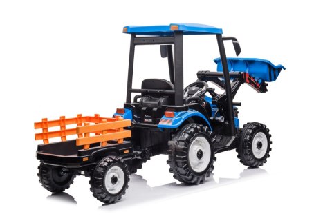 Pojazd MEGA Traktor D68 Z Przyczepką Niebieski Pojazd MEGA Traktor D68 Z Przyczepką Niebieski