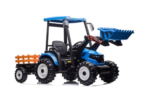 Pojazd MEGA Traktor D68 Z Przyczepką Niebieski Pojazd MEGA Traktor D68 Z Przyczepką Niebieski