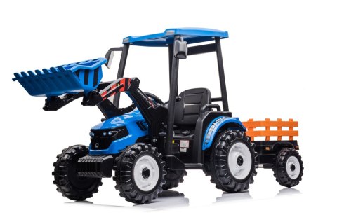 Pojazd MEGA Traktor D68 Z Przyczepką Niebieski Pojazd MEGA Traktor D68 Z Przyczepką Niebieski