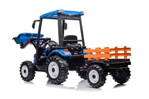 Pojazd MEGA Traktor D68 Z Przyczepką Niebieski Pojazd MEGA Traktor D68 Z Przyczepką Niebieski