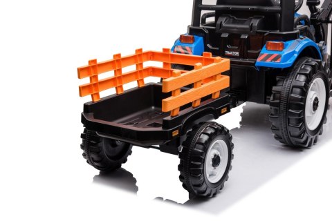 Pojazd MEGA Traktor D68 Z Przyczepką Niebieski Pojazd MEGA Traktor D68 Z Przyczepką Niebieski
