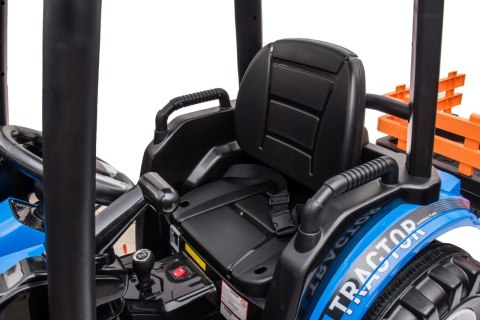 Pojazd MEGA Traktor D68 Z Przyczepką Niebieski Pojazd MEGA Traktor D68 Z Przyczepką Niebieski