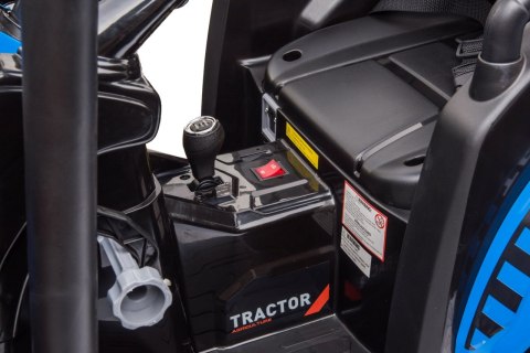 Pojazd MEGA Traktor D68 Z Przyczepką Niebieski Pojazd MEGA Traktor D68 Z Przyczepką Niebieski