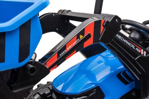 Pojazd MEGA Traktor D68 Z Przyczepką Niebieski Pojazd MEGA Traktor D68 Z Przyczepką Niebieski