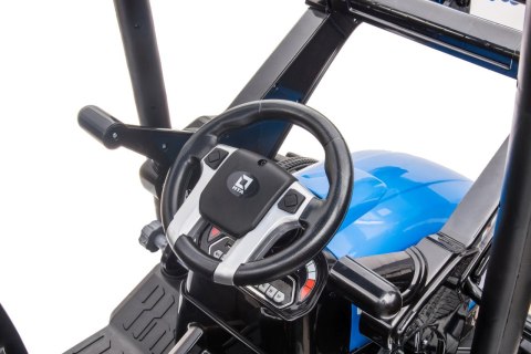 Pojazd MEGA Traktor D68 Z Przyczepką Niebieski Pojazd MEGA Traktor D68 Z Przyczepką Niebieski