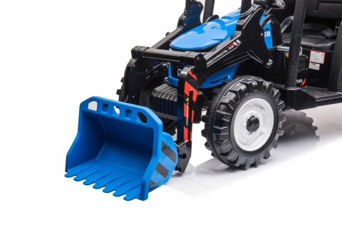 Pojazd MEGA Traktor D68 Z Przyczepką Niebieski Pojazd MEGA Traktor D68 Z Przyczepką Niebieski
