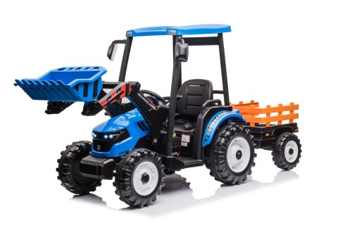 Pojazd MEGA Traktor D68 Z Przyczepką Niebieski Pojazd MEGA Traktor D68 Z Przyczepką Niebieski