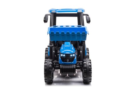 Pojazd MEGA Traktor D68 Z Przyczepką Niebieski Pojazd MEGA Traktor D68 Z Przyczepką Niebieski