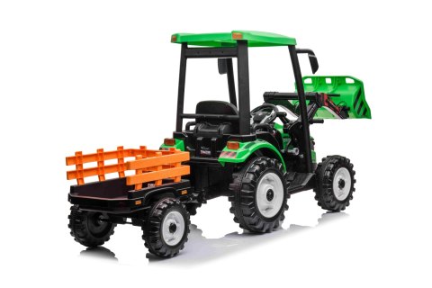 Pojazd MEGA Traktor D68 Z Przyczepką Zielony Pojazd MEGA Traktor D68 Z Przyczepką Zielony