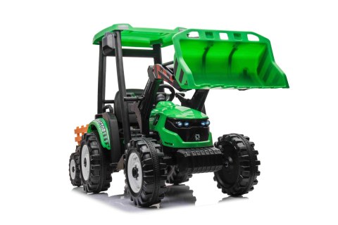 Pojazd MEGA Traktor D68 Z Przyczepką Zielony Pojazd MEGA Traktor D68 Z Przyczepką Zielony
